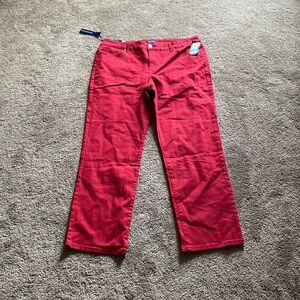 Bandolino Mandie Red Straight Leg Pants SIZE 16P Petite NWT